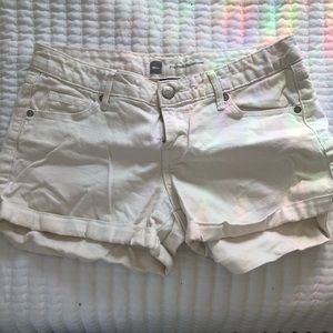 White Jean Shorts